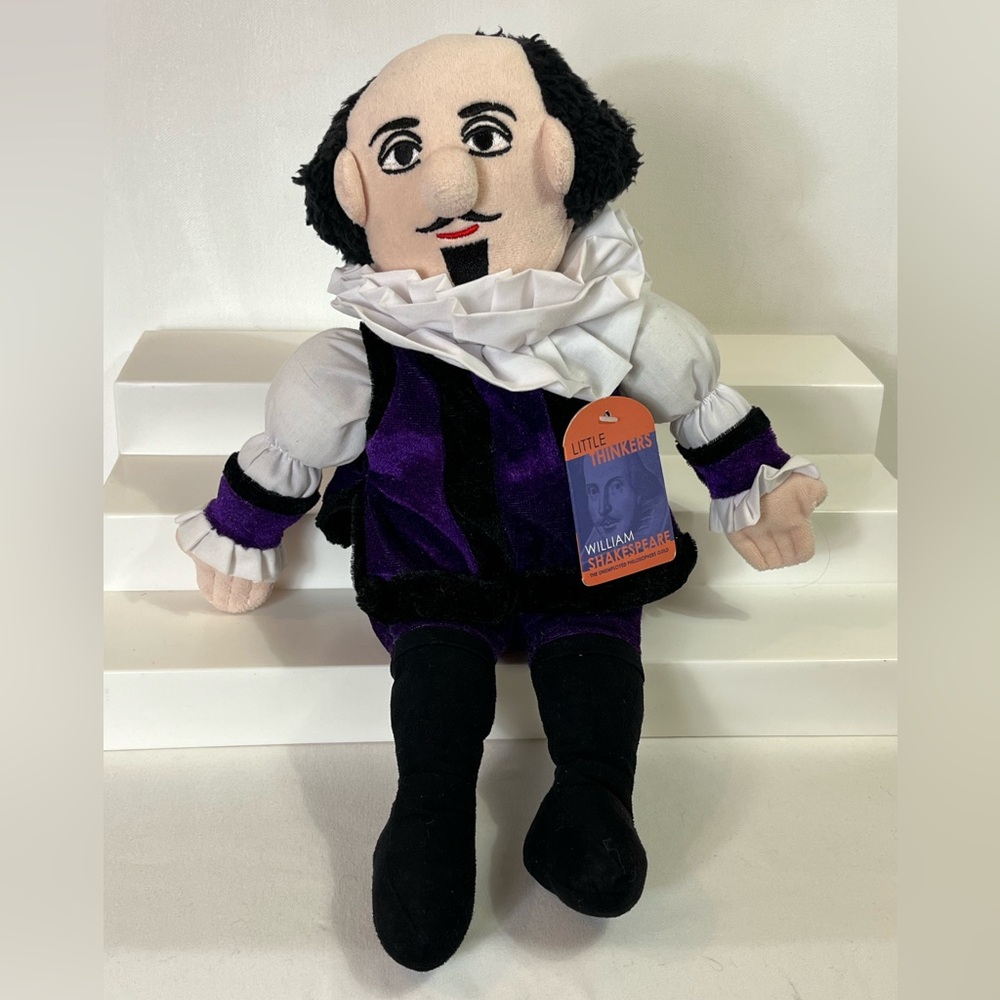 Shakespeare Little Thinker Plush Toy Doll Unemployed Philosophers Guild Tag